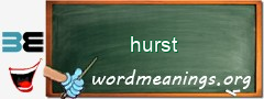 WordMeaning blackboard for hurst